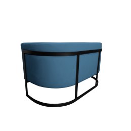 Sofa Glamour tkanina Welur – elegancka z czarną podstawą