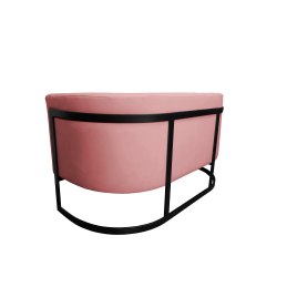 Sofa Glamour tkanina Welur – elegancka z czarną podstawą