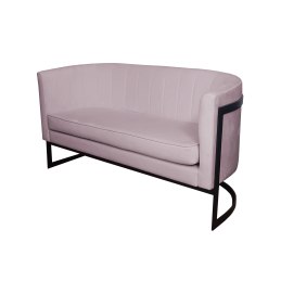 Sofa Glamour tkanina Welur – elegancka z czarną podstawą