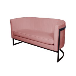 Sofa Glamour tkanina Welur – elegancka z czarną podstawą
