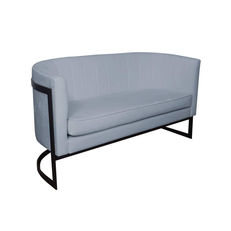 Sofa Glamour tkanina Welur – elegancka z czarną podstawą