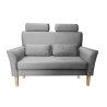 Sofa DENVER tkanina Welur noga drewniana