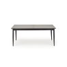 Stół rozkładany CHARLES - blat popielaty marmur, czarne nogi