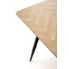 Stół BERTO - blat naturalny, nogi czarne