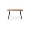 Stół BERTO - blat naturalny, nogi czarne