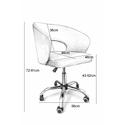 Fotel obrotowy AURA BL75 zielona oliwka
