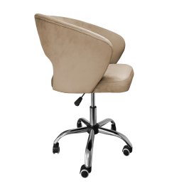 Fotel obrotowy AURA MG06 – jasny brąz, welur