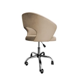 Fotel obrotowy AURA MG06 – jasny brąz, welur