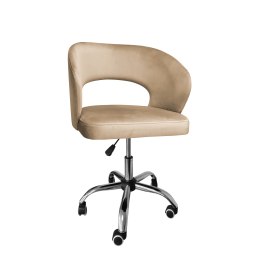 Fotel obrotowy AURA MG06 – jasny brąz, welur
