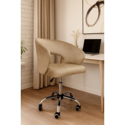 Fotel obrotowy AURA MG06 – jasny brąz, welur