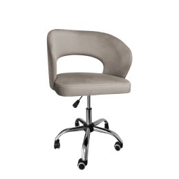 Fotel obrotowy AURA MG09 - szaro-beżowy welur