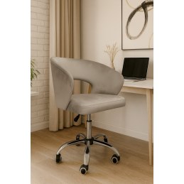 Fotel obrotowy AURA MG09 - szaro-beżowy welur