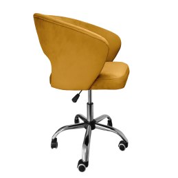Fotel obrotowy AURA MG15 miodowy – elegancki aksamitny