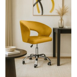 Fotel obrotowy AURA MG15 miodowy – elegancki aksamitny