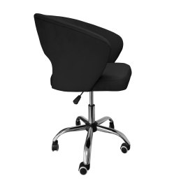 Fotel obrotowy AURA MG19 – czarny welur, podstawa chrom