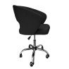 Fotel obrotowy AURA MG19 – czarny welur, podstawa chrom