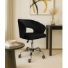 Fotel obrotowy AURA MG19 – czarny welur, podstawa chrom