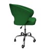 Fotel obrotowy AURA MG25 zielony – welur, chromowana podstawa