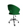 Fotel obrotowy AURA MG25 zielony – welur, chromowana podstawa