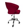 Fotel obrotowy AURA MG31 – bordowy welur, chromowana podstawa