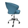 Fotel obrotowy AURA MG33 – welur niebieski, podstawa chrom