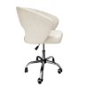 Fotel obrotowy AURA MG50 kremowy – welur, chromowana podstawa