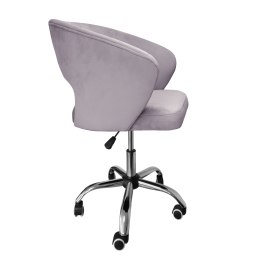 Fotel obrotowy AURA MG55 – aksamitny welur, chromowana podstawa