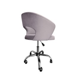 Fotel obrotowy AURA MG55 – aksamitny welur, chromowana podstawa