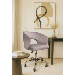 Fotel obrotowy AURA MG55 – aksamitny welur, chromowana podstawa