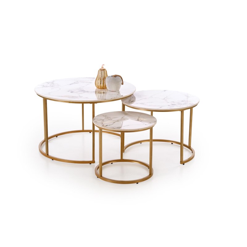 GILDA – zestaw 3 nowoczesnych ław do salonu