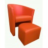 Fotel CLUB z podnóżkiem D20 Pomarańczowy – styl i komfort