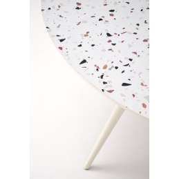 Stół ARAMIS – blat lastryko, białe nogi