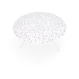 Stół ARAMIS – blat lastryko, białe nogi