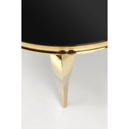 REGINALD stół okrągły - blat biały marmur, nogi srebrne