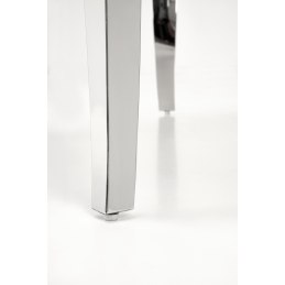 REGINALD stół okrągły - blat biały marmur, nogi srebrne