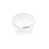REGINALD stół okrągły - blat biały marmur, nogi srebrne