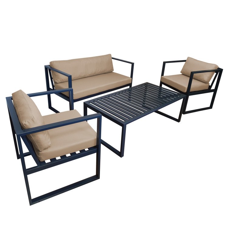 Zestaw mebli ogrodowych sofa + 2 fotele + stolik