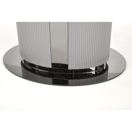 Stół rozkładany Dancan – biały marmur, popielata noga