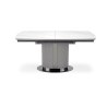 Stół rozkładany Dancan – biały marmur, popielata noga