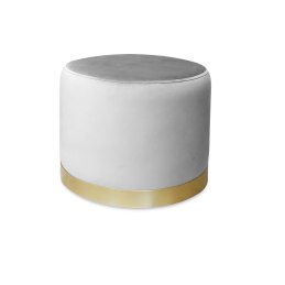 Pufa OLA LOFT BL06 – ławka i podnóżek biały metal