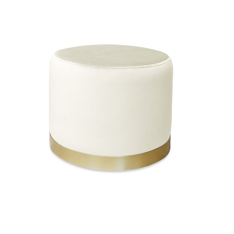 Pufa OLA LOFT BL06 – ławka i podnóżek biały metal