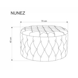 Pufa NUNEZ – elegancka pufa tapicerowana do wnętrz