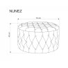 Pufa NUNEZ – elegancka pufa tapicerowana do wnętrz