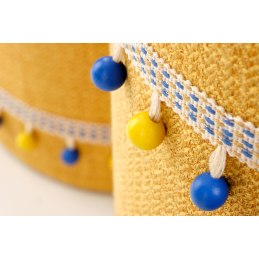 GRADO zestaw 2 puf z pojemnikiem fi 38 i 30 cm