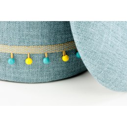 GRADO zestaw 2 puf z pojemnikiem fi 38 i 30 cm