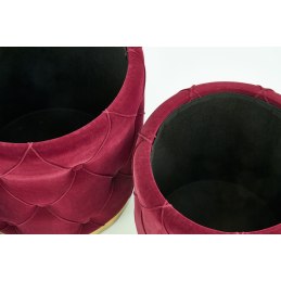 POLLY zestaw 2 puf z pojemnikiem do salonu