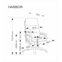 HARBOR fotel gabinetowy TILT eco skóra regulowany
