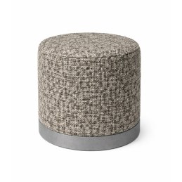 Elegancka Pufa LUX szara podstawa tkanina IMO 50