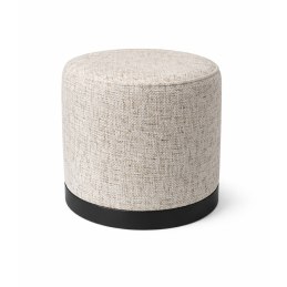 Elegancka Pufa LUX czarna podstawa tkanina IMO 10