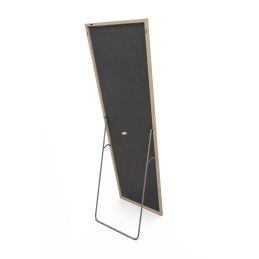Lustro podłogowe ZJ-02 czarne, wolnostojące, stojące na metalowej podstawie, duże czarne piano w ramie drewnianej 165x50 cm.